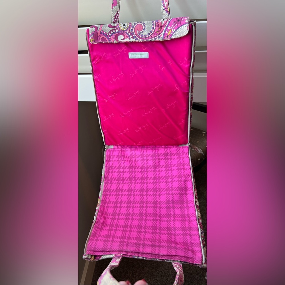 VERA BRADLEY -  Purple and Pink Paisley Tote - Laptop Section - Picture 14 of 15
